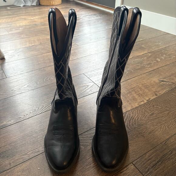 Twisted X Hooey Black Leather Ruff Western Cowboy Boot MWT0023 Mens Size 8.5 D main image 9